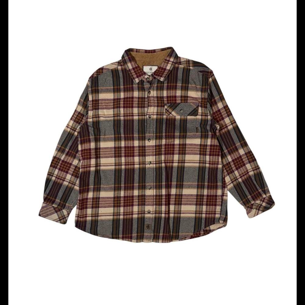 Legendary whitetails brown plaid flannel